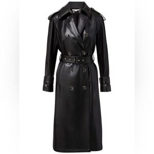 Women’s Veronica Beard Conneley Dickey Trench Coat Black Size Large NWT